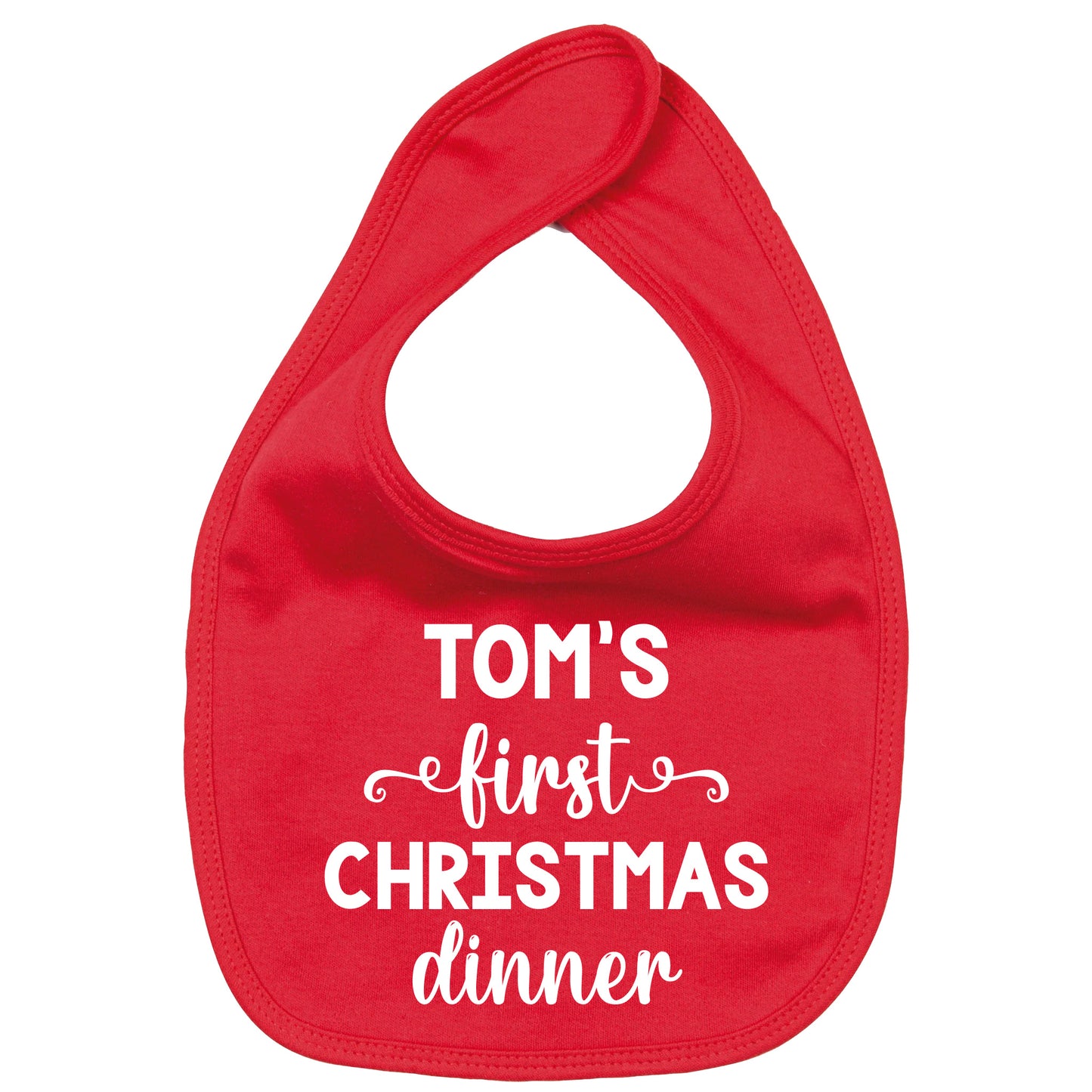 Baby's First Christmas Dinner Bib