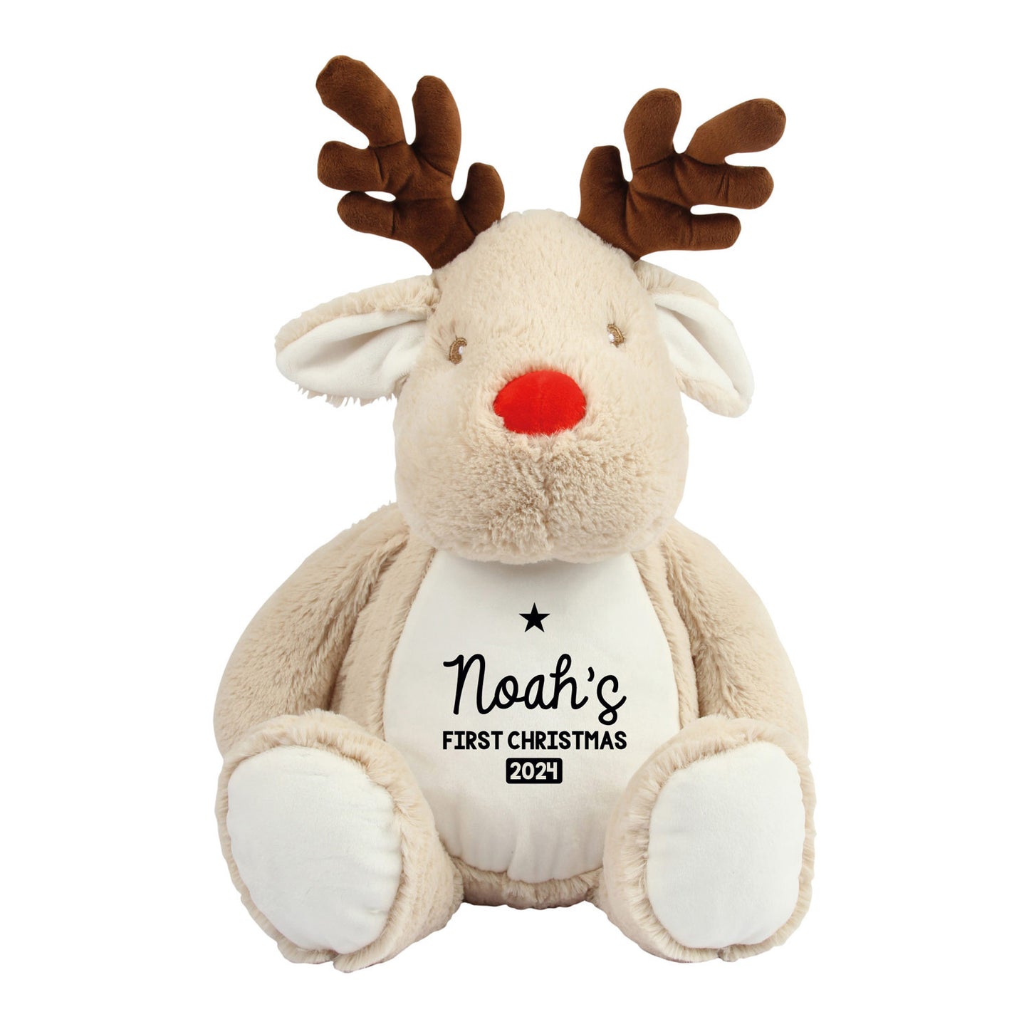 New Baby Rudolph Stocking and Teddy Set