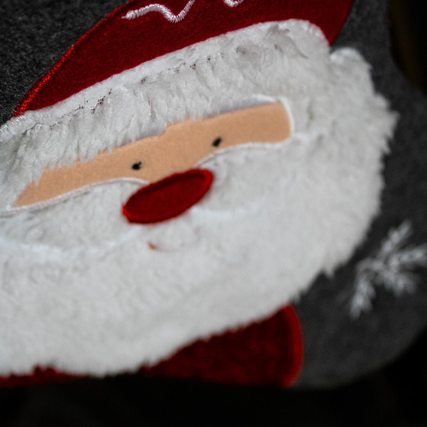 Grey and Red Santa Christmas Stocking