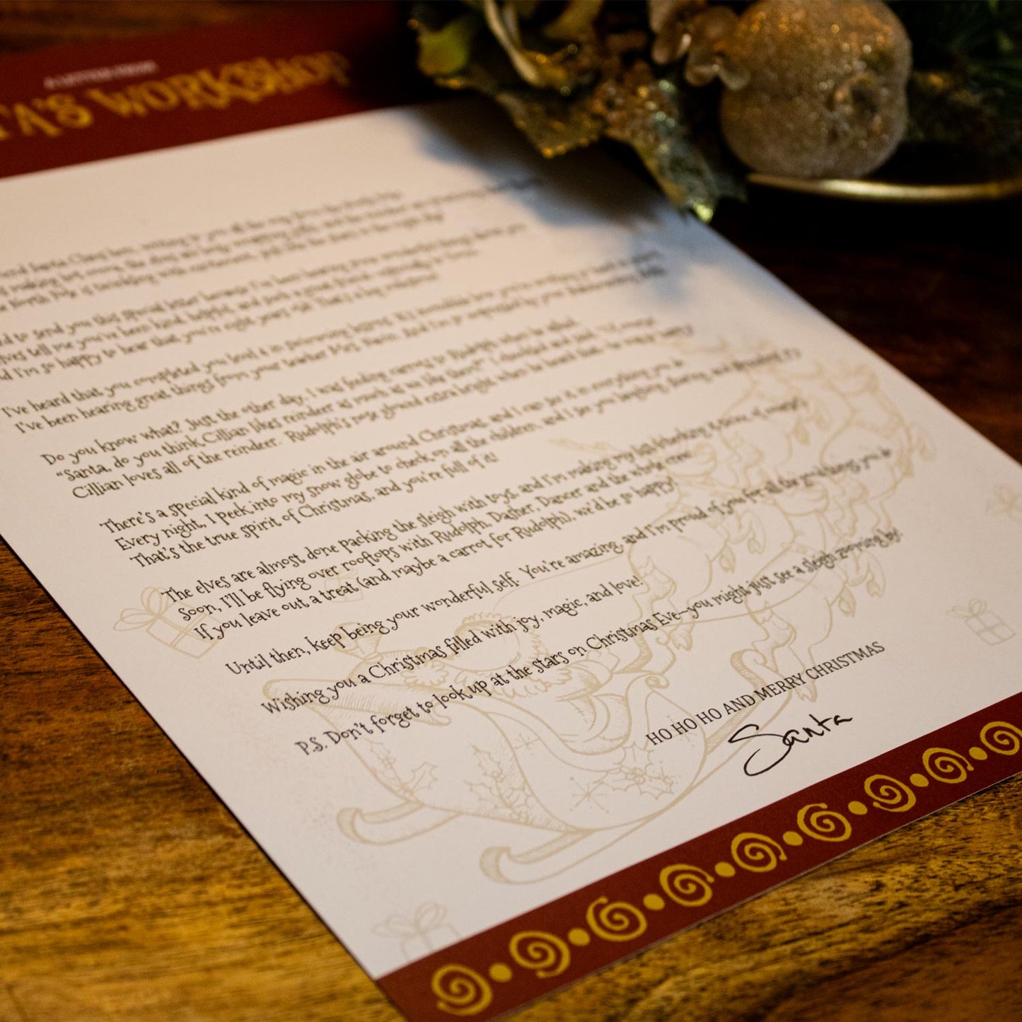 Letter from Santa with North Pole Envelope (Template 3)