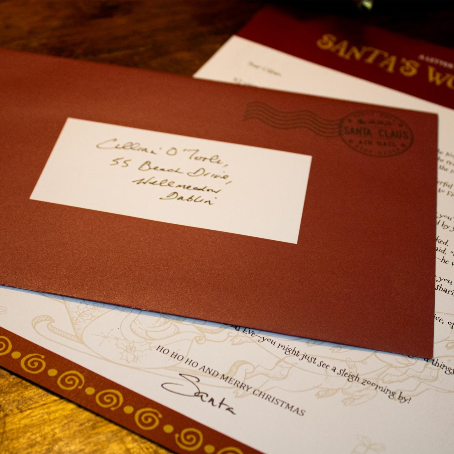 Letter from Santa with North Pole Envelope (Template 3)