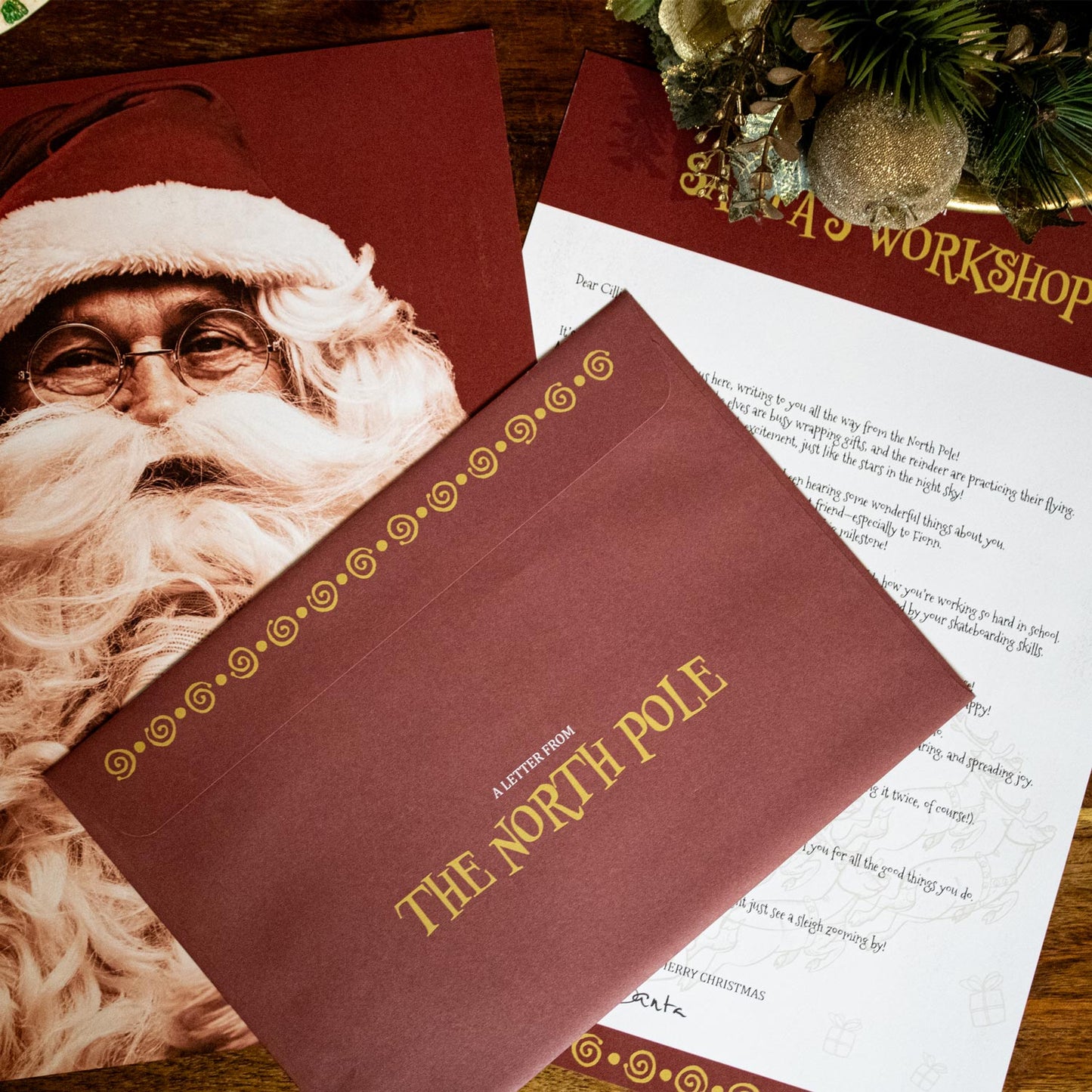Letter from Santa with North Pole Envelope (Template 3)