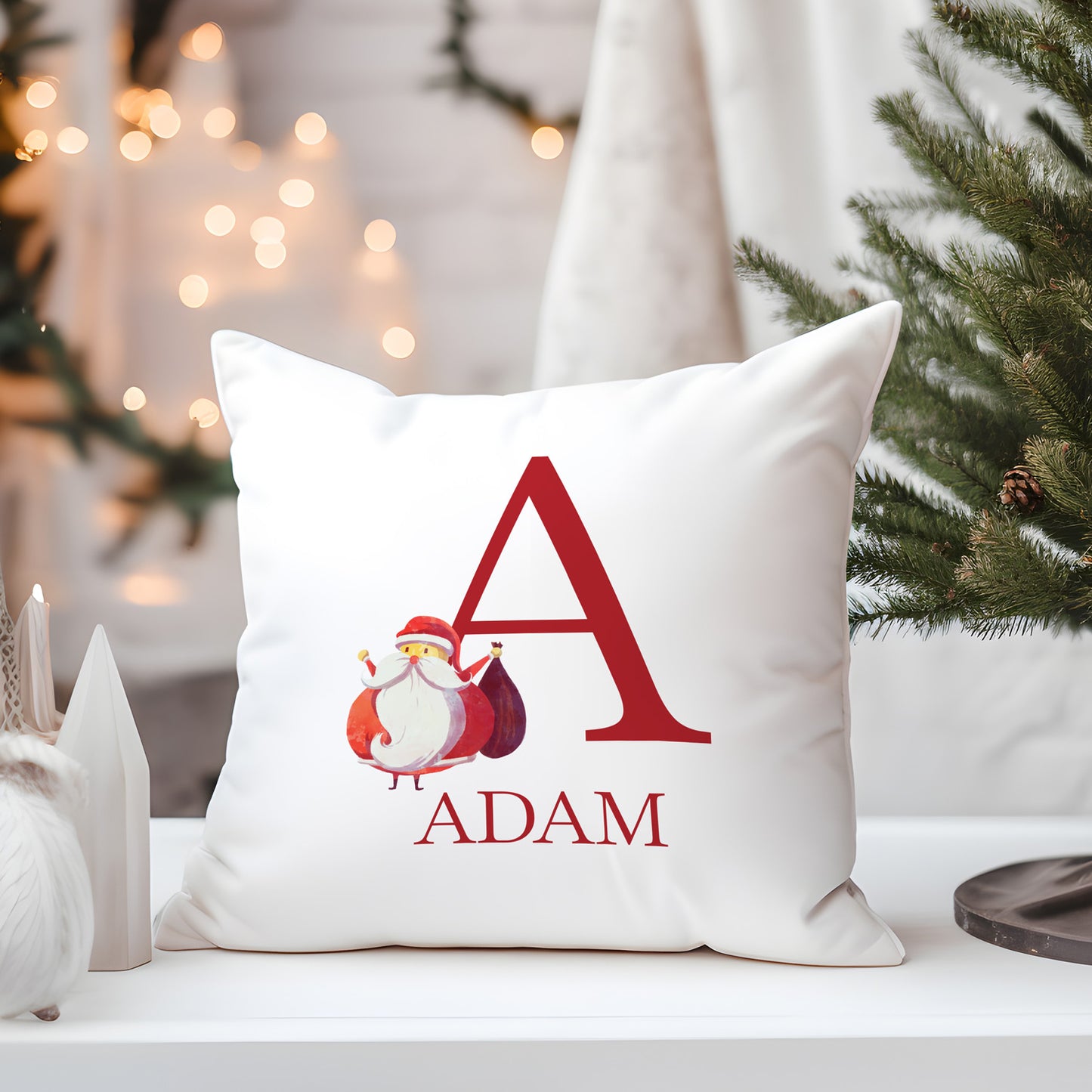 Alphabet Santa Cushion