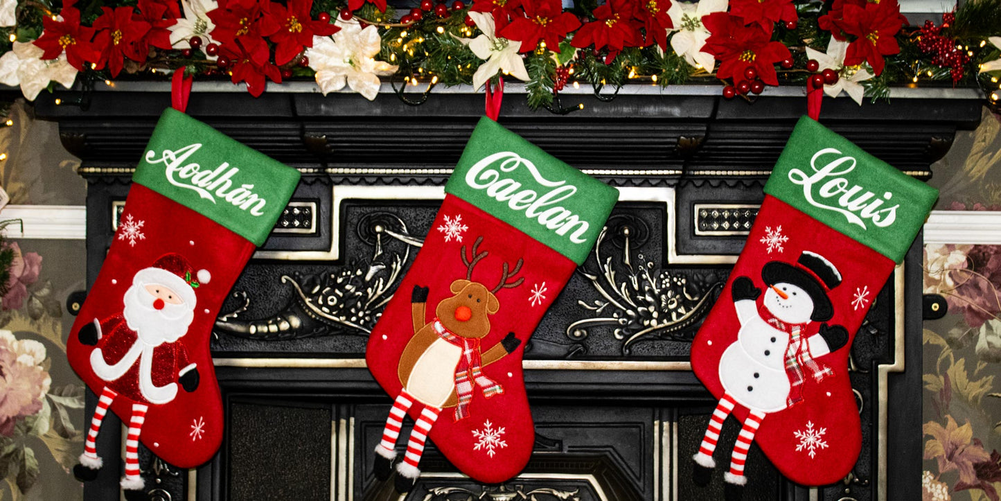 Snowman Christmas Stocking with dangling legs