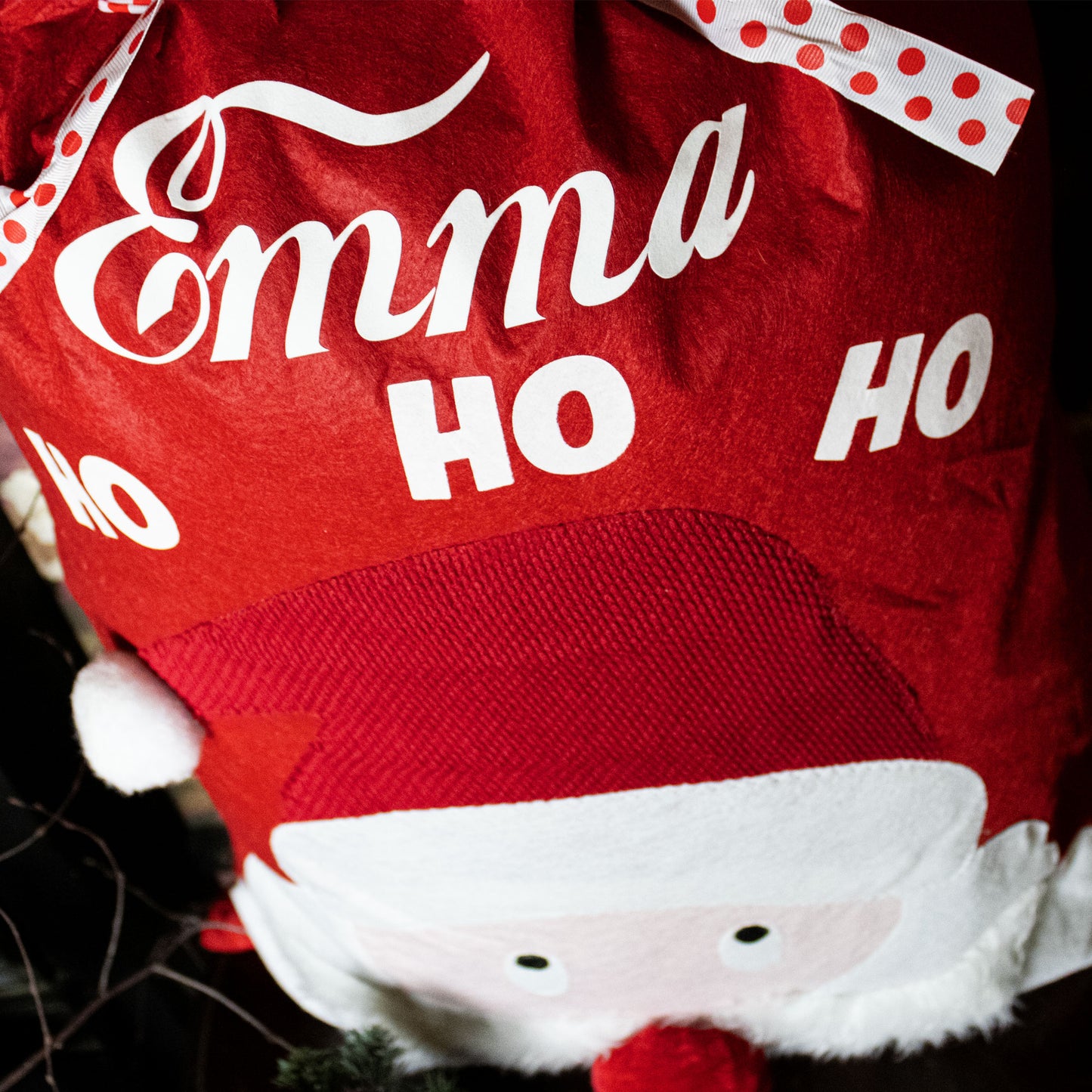 Ho Ho Ho Red Santa Christmas Sack
