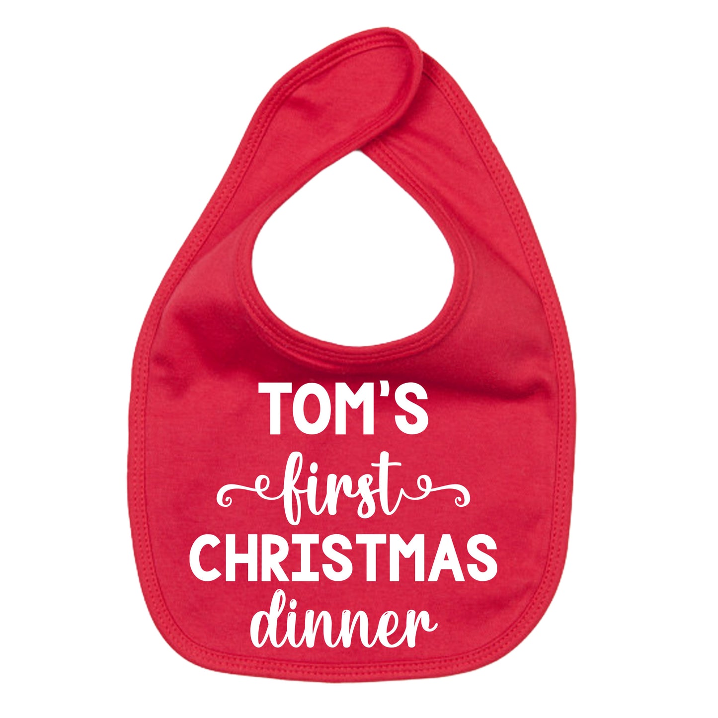 Baby's First Christmas Dinner Bib