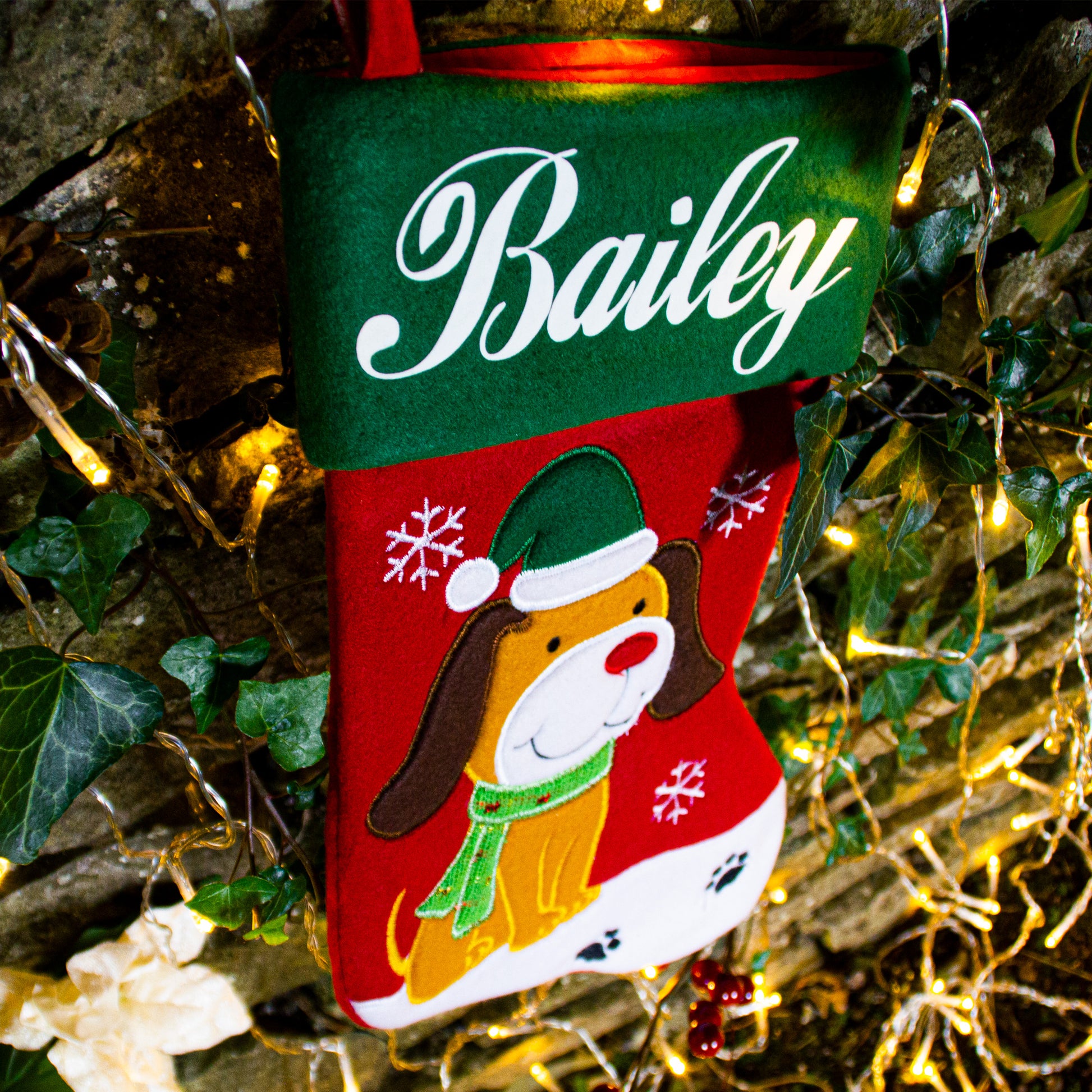 Personalised Dog Christmas Stocking