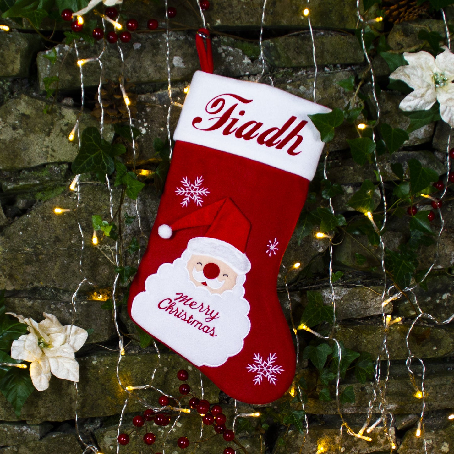 Personalised Merry Christmas Santa Christmas Stocking