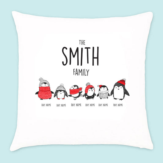 Christmas Penguin Cushion 6 Names