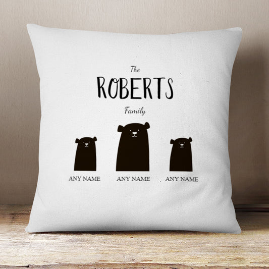 Christmas Bear Cushion Parent and 2 Children