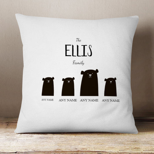 Christmas Bear Cushion Parent and 3 Children