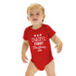 Personalised Babies First Christmas Vest Red