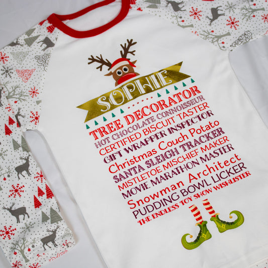 Titles of the Season Personalised Christmas Pyjamas