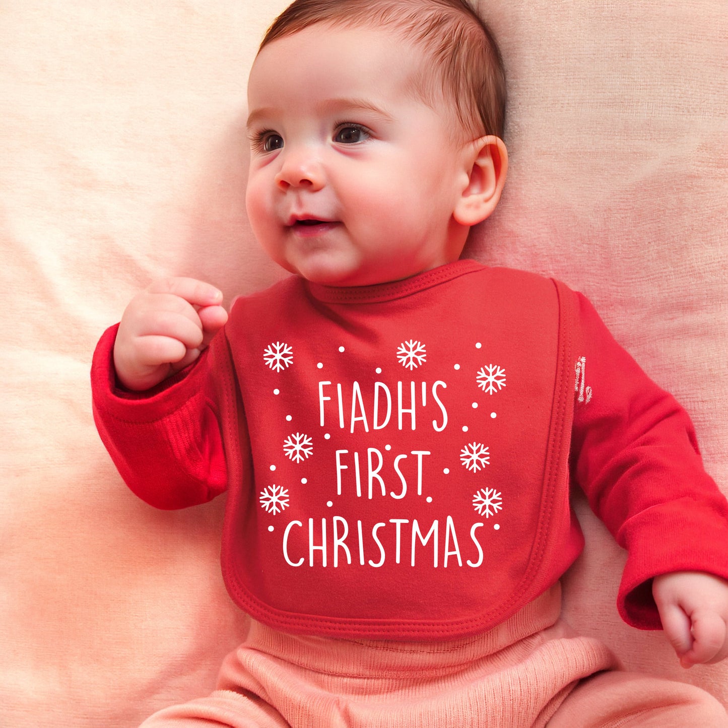 First Christmas Baby Bib