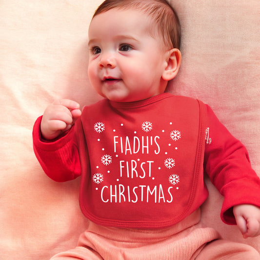 First Christmas Baby Bib