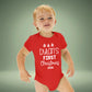 Personalised Babies First Christmas Vest Red