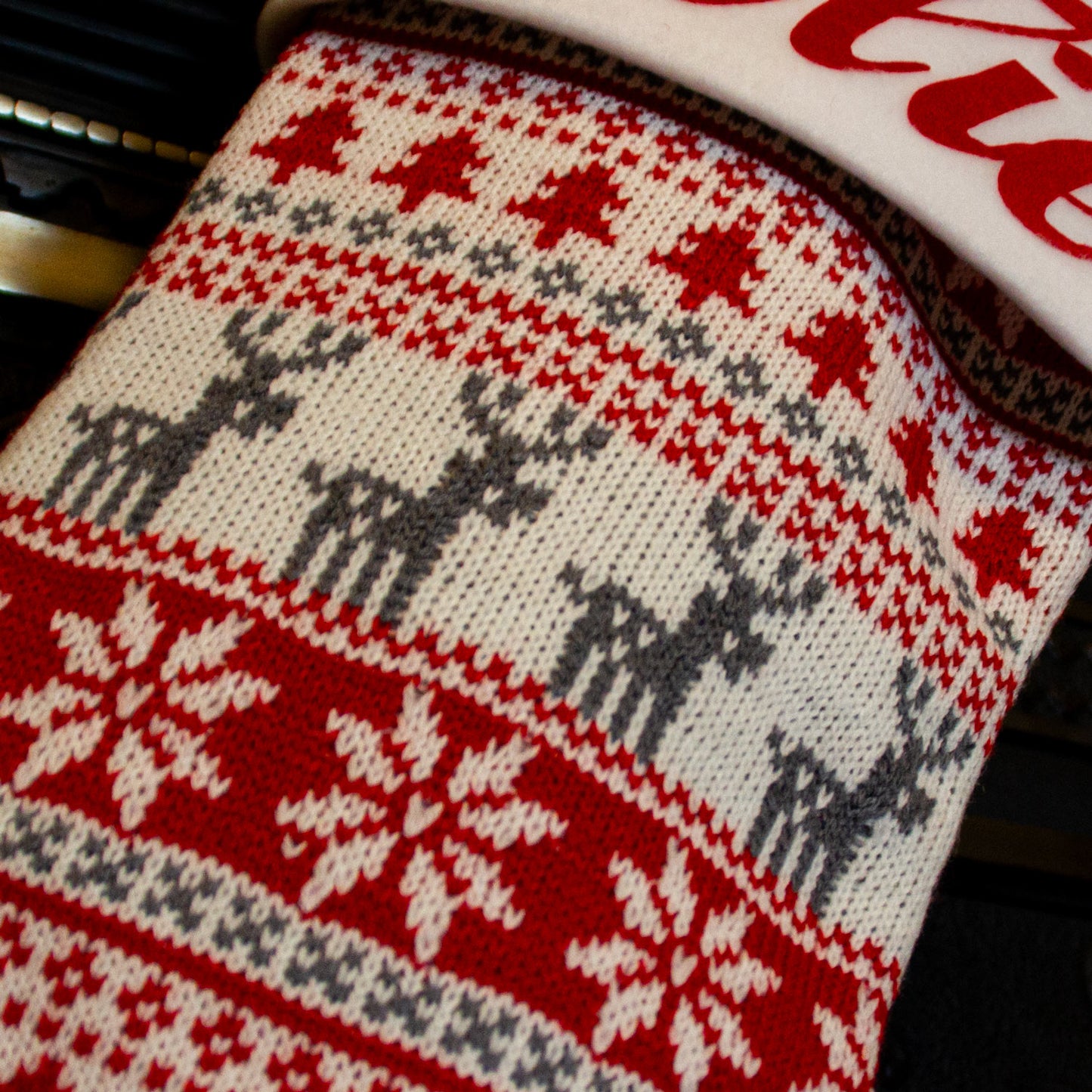 Knitted Nordic Christmas Stocking