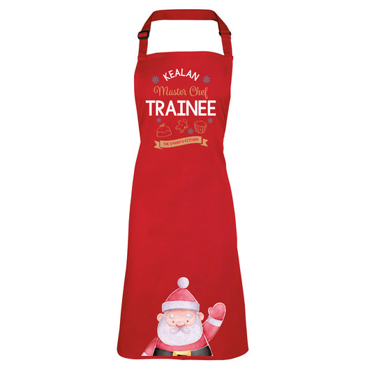 Children's Master Chef Trainee Personalised Christmas Apron