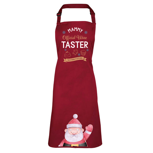 Adults Official Wine Taster Personalised Christmas Apron