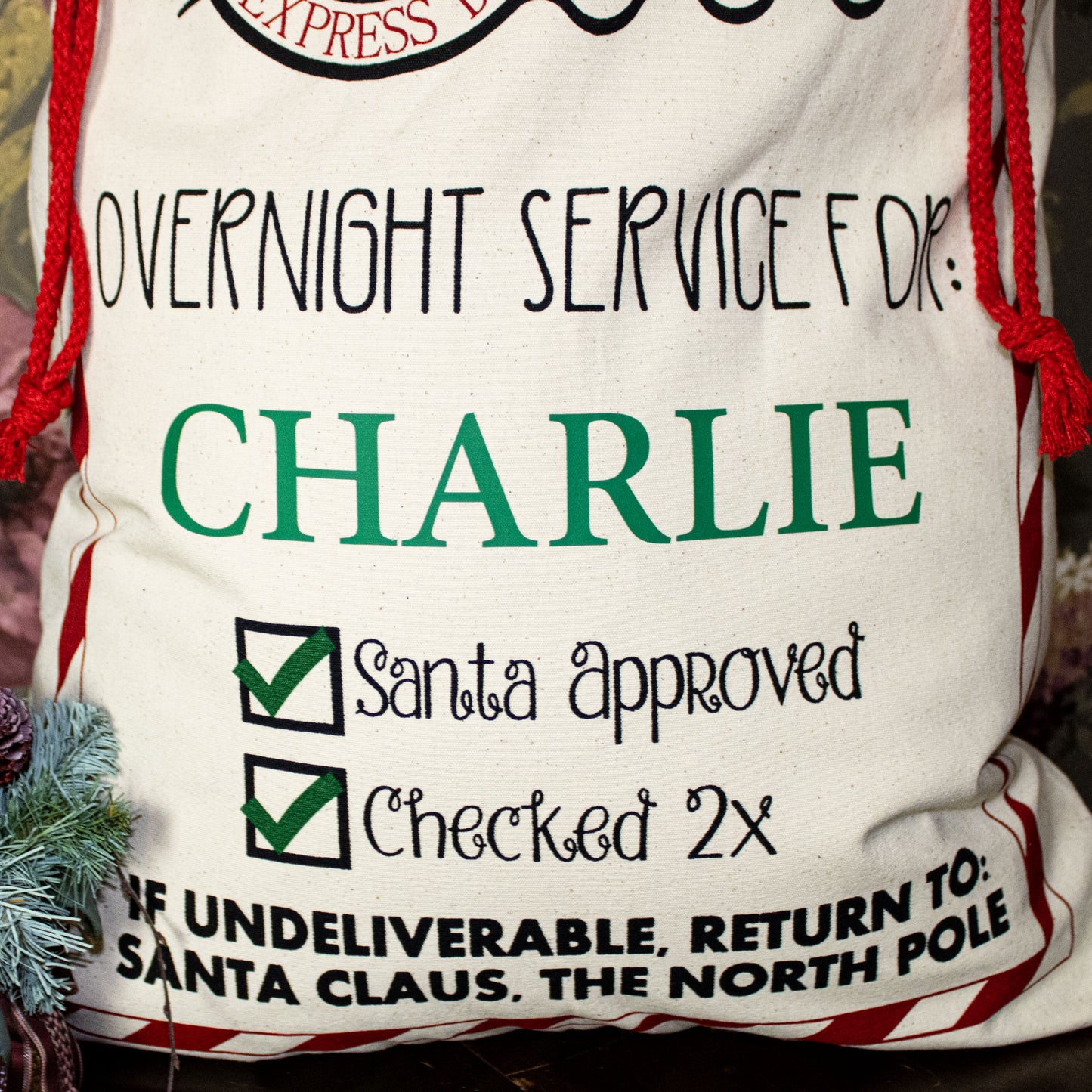 Christmas Overnight service sack