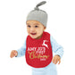 Baby's First Christmas Bib with gold glitter design