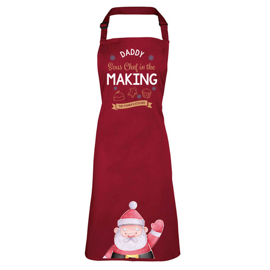 Adults Sous Chef in the Making Personalised Christmas Apron