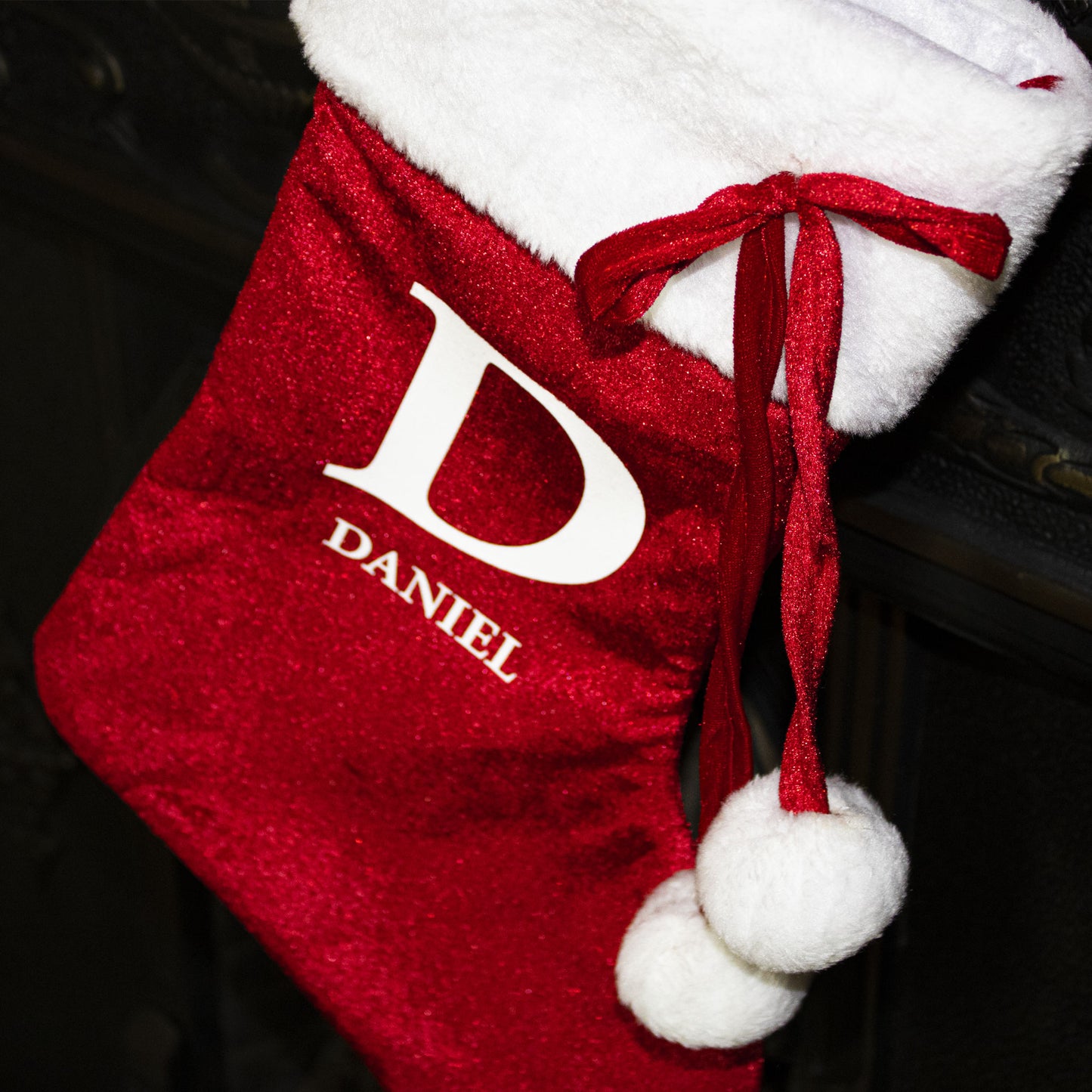 Classic Red Velvet Christmas Stocking