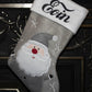Grey Santa Christmas Stocking