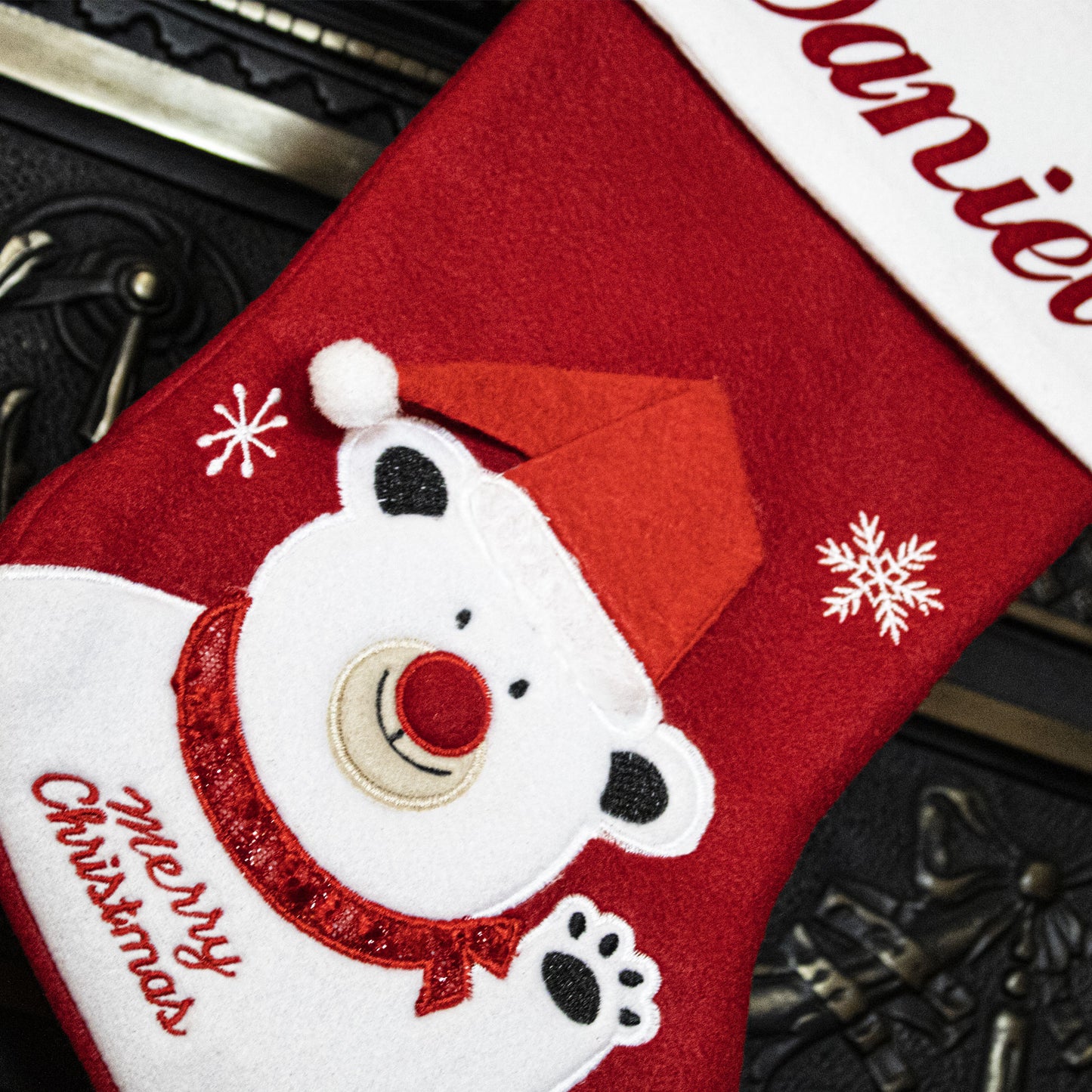 Merry Christmas Polar Bear Christmas Stocking