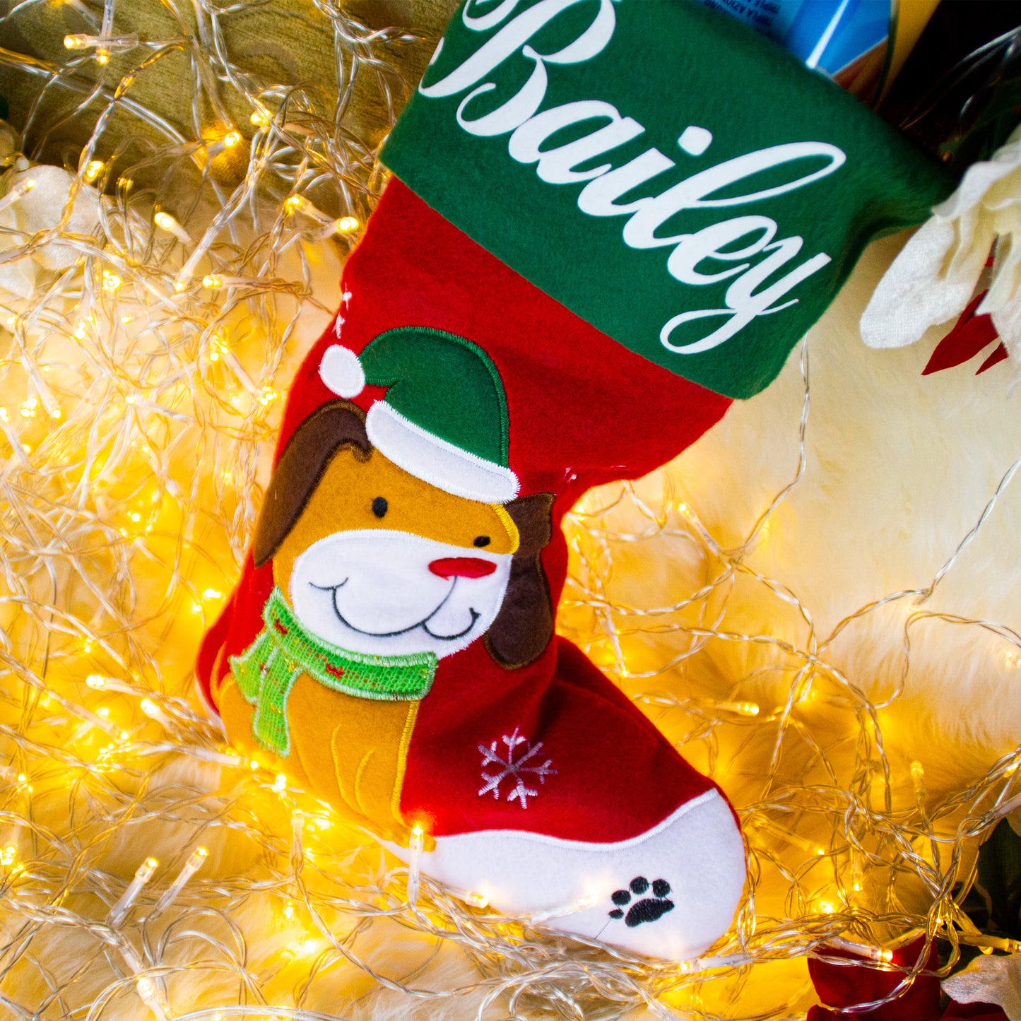Personalised Puppy Christmas Stocking