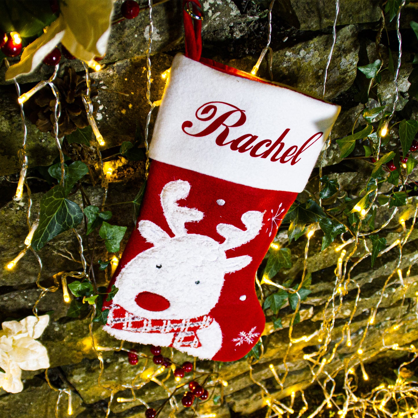Personalised_rudolph_reindeer_christmas_Stocking_Ireland