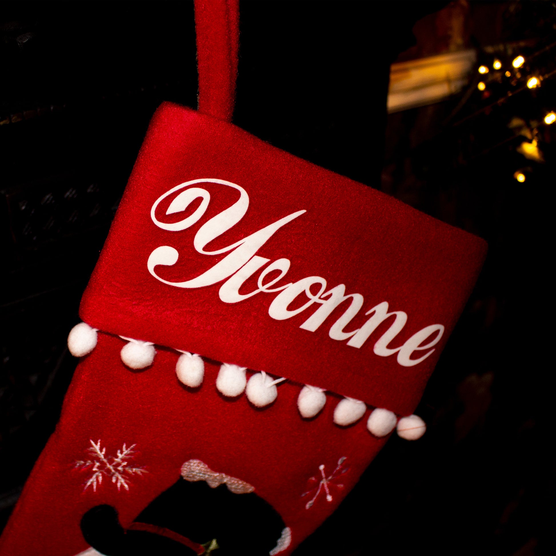 The name Yvonne on a Stocking