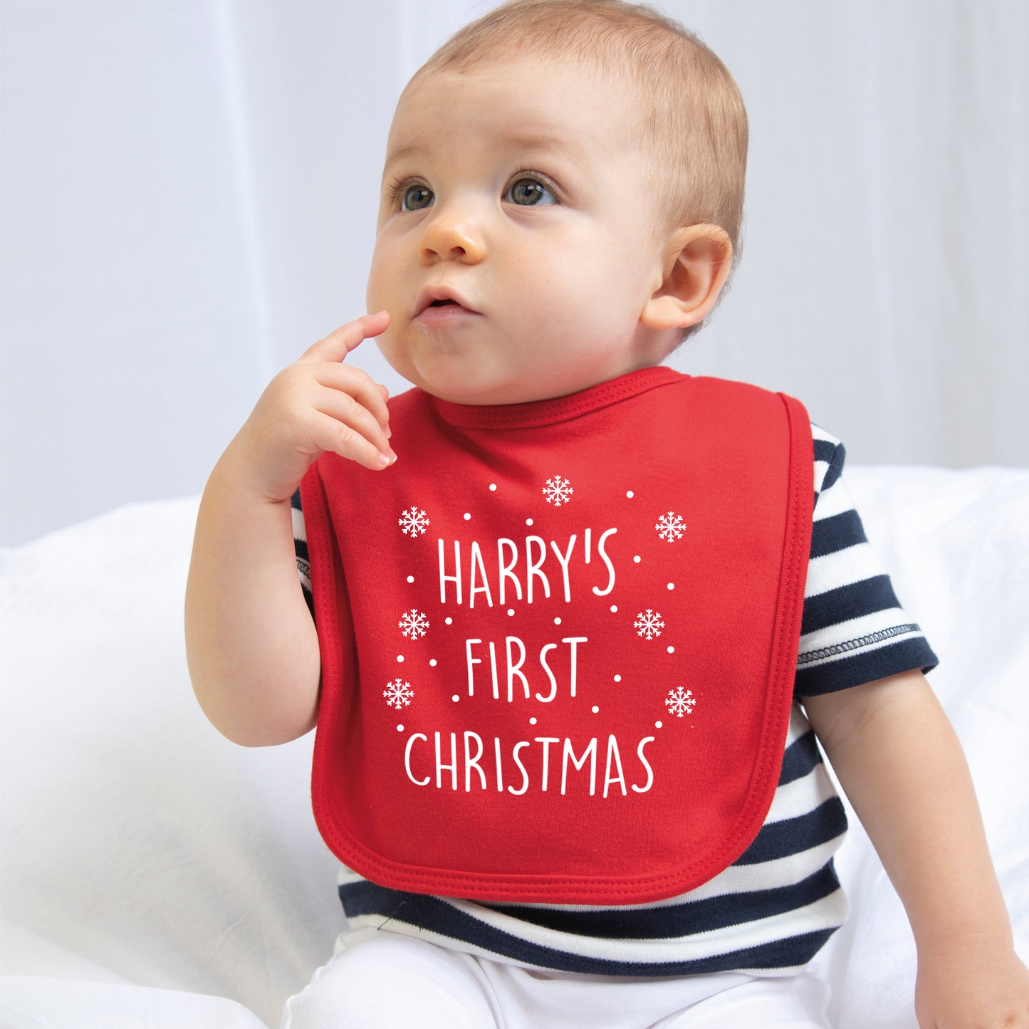 First Christmas Baby Bib