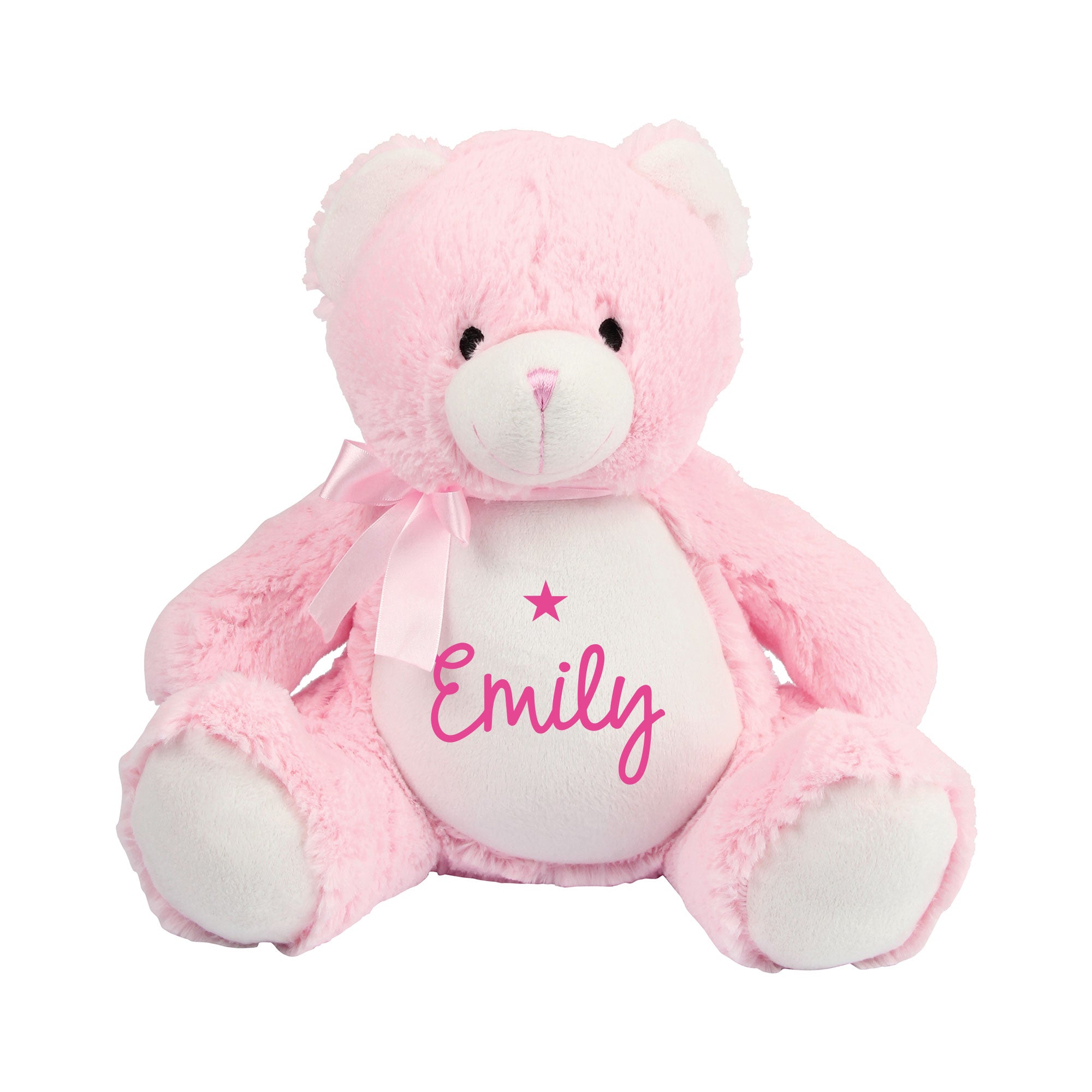 Personalised pink teddy clearance bear