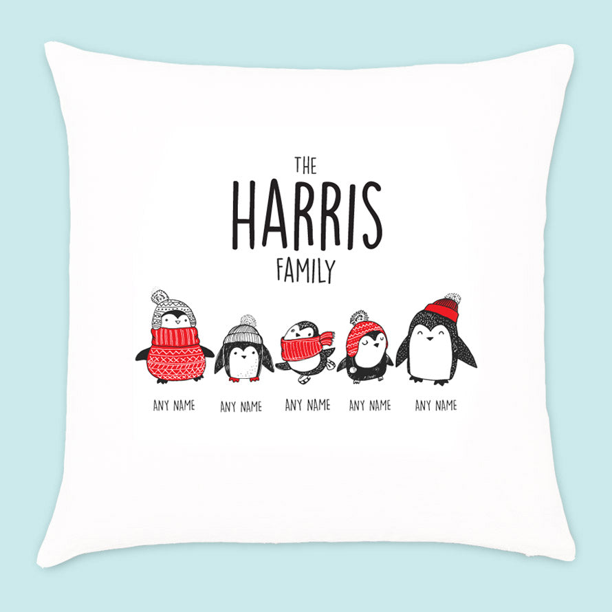Christmas Penguin Cushion 5 Names