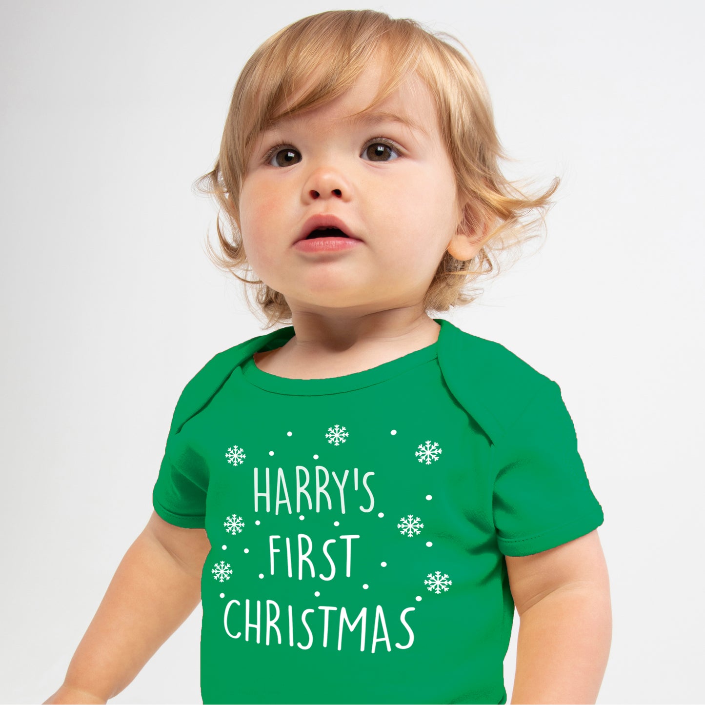 Personalised Baby Vest Green